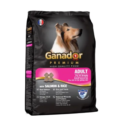 Hạt cho chó Ganador Adult Thức ăn cho chó trưởng thành vị Cá hồi và gạo 10Kg Petemo Pet Shop