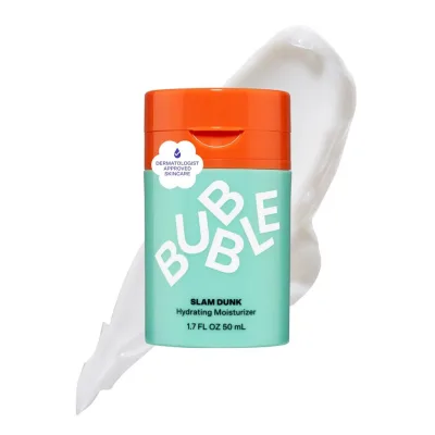 Kem dưỡng ẩm mặt Bubble Skincare Slam Dunk Hydrating Face - Kem dưỡng da mặt nhẹ Vitamin E + Aloe Vera - Kem dưỡng ẩm da mặt hàng ngày cho da thường + khô - Chăm sóc da với màu xanh Lig