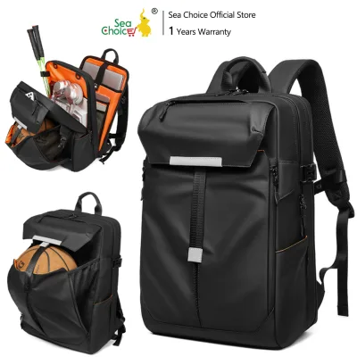 Sea Choice Sc7726 Sports Backpack Basketball/Badminton Backpack Large Capacity 16-Inch Laptop Compartment Waterproof and Scratch-Resistant Oxford Fabric