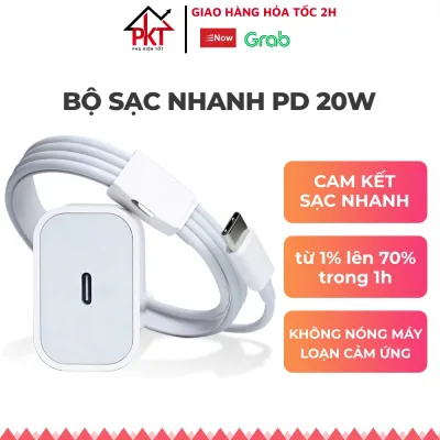 Bộ Sạc Nhanh PD 20W Cam Kết Sạc Nhanh Không Nóng Máy Bảo Hành 12 Tháng