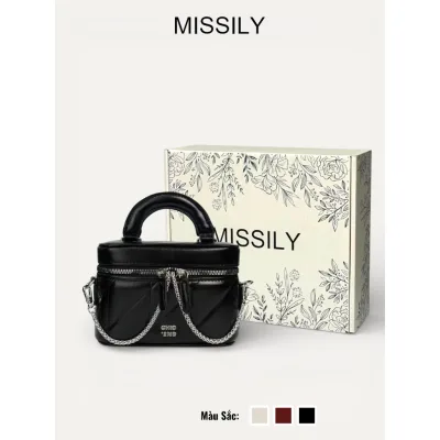 Túi cốp cầm tay, túi xách nữ đeo chéo MISSILY size 18cm(nđ045)