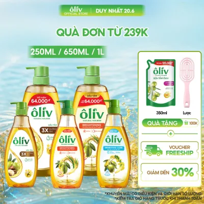 Dầu Tắm ÔLIV 3X Dưỡng Ẩm/Dưỡng Sáng Da/Dành Cho Làn Da Nhạy Cảm 250ML/650ML/1L