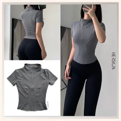 Set quần áo thể thao chạy bộ đạp xe nữ Đồ tập gym nữ Áo ngắn tay quần legging HERSIGN-SMIXA19L20B