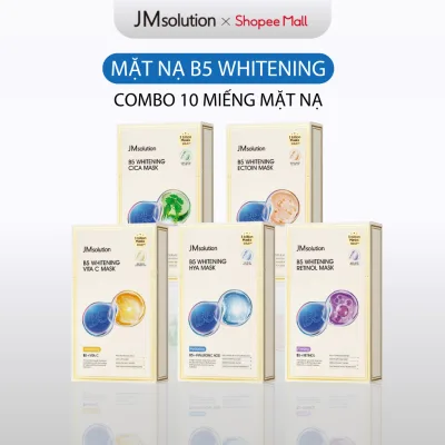 Combo 10 Miếng Mặt Nạ B5 Whitening Mask Chính Hãng - 5 Phiên Bản Cho Da (25g x 10)