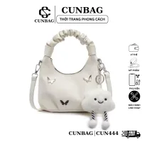 Túi Xách Nữ Quai Rúm Đính Phụ Kiện Xinh Sắn Cầm Tay Đeo Chéo CUN444