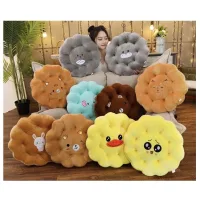 Đệm ngồi bệt hình hoa thêu hình thú - nệm nâng chiều cao ghế xe hơi - decor phòng | FREESHIP