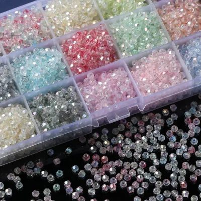 St.kunkka Set50/100Hạt Gạo Thủy Tinh Nhuộm Màu Chất Lượng Cao Dùng Làm Trang Sức DIY-Gửi từ Việt Nam