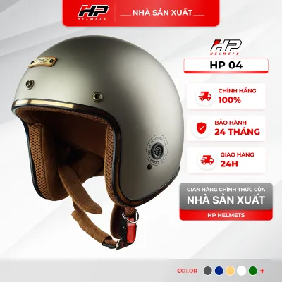 Hppro Hp-04 3/4 Helmet, Matte Mouse Color | Good Absorbent Lining, Suitable for Men and Women