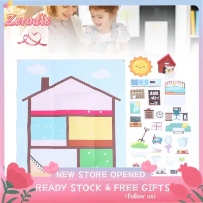 Zerodis Feel Story Board Trí tưởng tượng Trò chơi Đào tạo Phòng Trò chơi Trang trí Hoạt động học tập cho trẻ em trên 3 tuổi