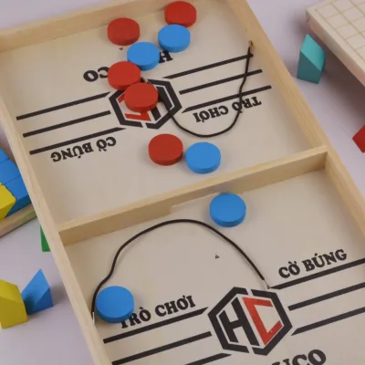 Đồ Chơi Bóng Đá Bàn Bằng Gỗ - Cờ Búng Xuyên Lỗ - Board Game Giải Trí Cực Hấp Dẫn