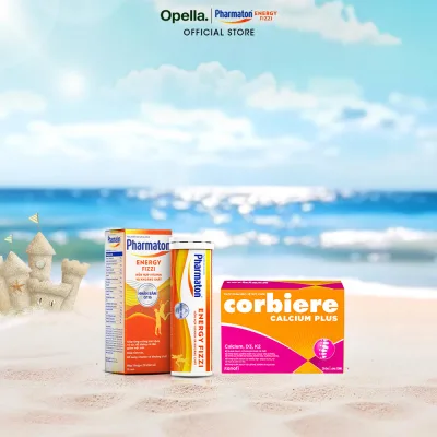 Bộ 1 Thực phẩm bảo vệ sức khỏe Pharmaton Energy Fizzi + 1 Thực phẩm bảo vệ sức khỏe Corbiere Calcium Plus Mới