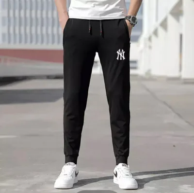Quần dài thể thao nam 2 túi kéo khoá in logo cao cấp