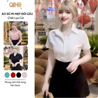 Áo sơ mi nẹp đôi giấu nút Qiho.store