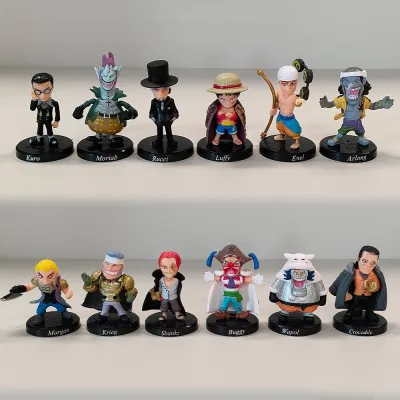Bộ 12 Mô Hình Hành Động Anime ONE PIECE - Luffy, Zoro, Buggy, Crocodile, Franky, Chopper, Bộ Sưu Tập Mô Hình PVC, Đồ Chơi Dành Cho Trẻ Em