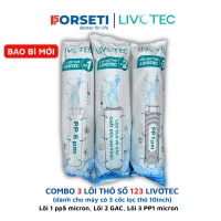 Bộ 3 Lõi Lọc Nước Karofi Livotec 1,2,3 Dùng Cho Máy Lọc Nước RO, thay thế cho Karofi Smax DUO 123- Hàng Chính Hãng