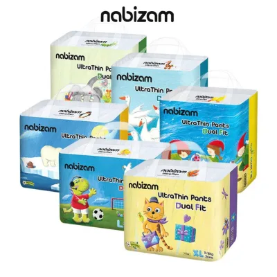 Tã Bỉm Quần Nabizam Hàn Quốc Đủ Size Cho Bé M32/L30/XL26/XXL22/3XL20 - Mỏng 2mm, Chống Tràn