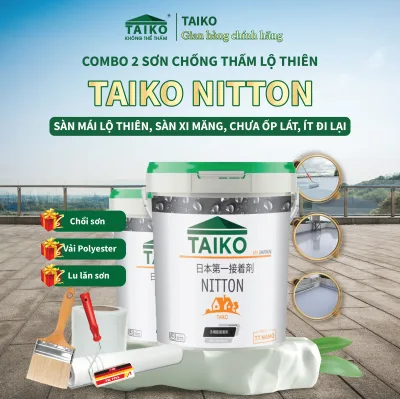 Keo quét Nhật Bản - TaiKo Japan chống thấm vết nứt mái nhà, sàn nhà vệ sinh, máng xối, tôn, triệt để