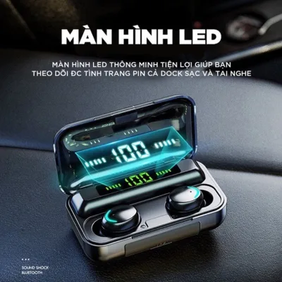 Tai nghe bluetooth F9 phiên bản quốc tế , phiên bản cảm ứng với âm thanh sống động, tương thích với mọi thiết bị hỗ trợ Bluetooth