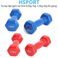 Tạ tay Hsport tập gym yoga thể dục tại nhà 0,5kg 1kg 1,5kg 2kg lõi gang bọc cao su cao cấp