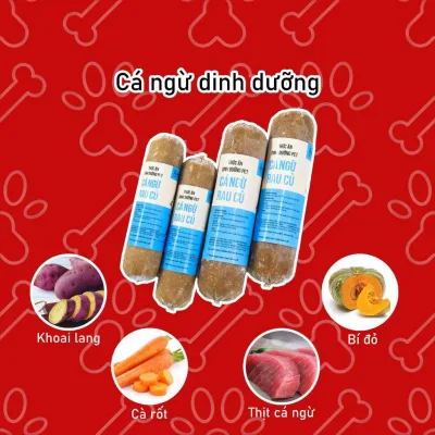 CÁ NGỪ DINH DƯỠNG (400gr) - Cá ngừ rau củ - Thức ăn chó mèo - Thức ăn Thú Cưng - Raw Food - PetFood
