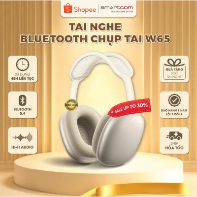 Tai nghe chụp tai Bluetooth W65 Hoco - 45h Pin - Không dây, cắm dây - chống ồn ANC