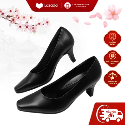 Ultra-Light Office High Heels, 7cm High Waterproof Women's Leather Shoes Pret-A 18640, Genuine Kobe Japan
