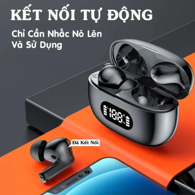 Tai nghe không dây F05 Bluetooth 5.3 TWS Hi-Fi Âm thanh LED Hiển thị cảm ứng không thấm nước