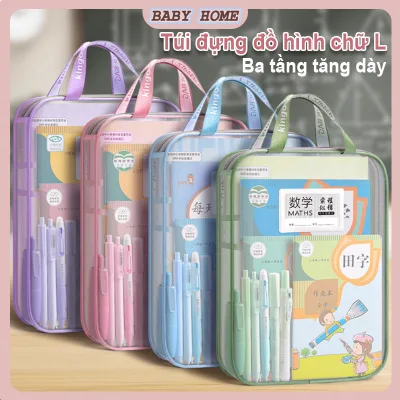 Túi Lưới Hình Chữ L Cho Học Sinh - Thiết Kế Mở Lớn, Dung Tích Đựng Sách Vở & Tài Liệu Hiệu Quả
