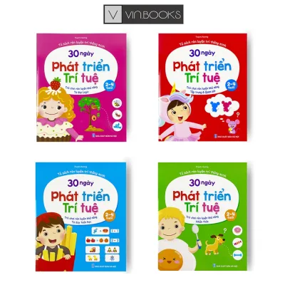 Sách - 30 Ngày Phát Triển Trí Tuệ Dành Cho Trẻ 2-4 Tuổi (Bộ 4 Cuốn)