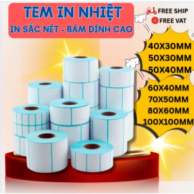 Tem In Nhiệt Mã Vạch ,Decal, Tem Dán Vận Đơn, Tem Trà Sữa, In Đơn Hàng ,Máy In Nhiệt,...