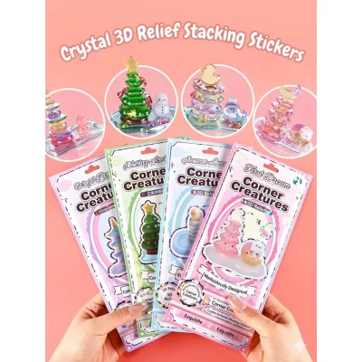 3D DIY Pha Lê Miếng Dán Xếp Chồng Đồ Chơi Hoạt Hình Dễ Thương Dán Đồ Chơi Trẻ Em