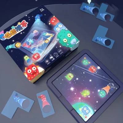Đồ chơi board game xếp hình đèn pin bắt ma ghost catchers 30 thẻ 60 cấp độ thông minh sáng tạo cho bé Toys