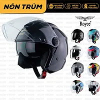 Mũ Bảo Hiểm Xe Máy 3/4 Royce Xh01 Có 2 Kính Nhiều Size Dành Cho Nam Nữ Chính Hãng