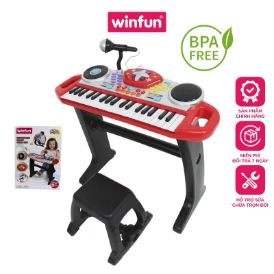 Đồ chơi đàn piano cho bé kèm mic và bàn DJ Winfun 2068 - Đồ chơi phát triển năng khiếu âm nhạc cho bé