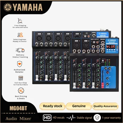 Yamaha Mg04Bt Mg07Bt USB Dj Audio Mixer 48V Audio Mixer for Computer Recording, 4~7 Channels