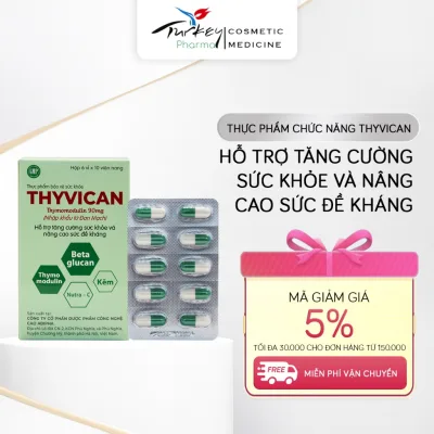 Thực phẩm chức năng THYVICAN - Tăng cường sức khỏe, Đề kháng, Bổ sung Thymomodulin, Kẽm, Vitamin C