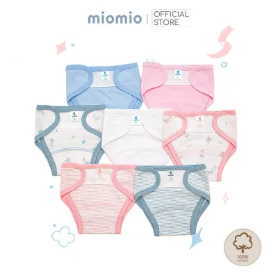 Set 5 Tã Dán MIOMIO. Họa Tiết: Trơn, Thỏ, Sọc Dành Cho Bé Sơ Sinh (Từ 0-6 Tháng), Vải 100% Cotton