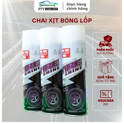 Xả Kho Dầu Bóng Lốp Chai Xịt – Làm Mới, Bảo Dưỡng, Chống Nứt Cao Su Lốp Ô Tô, Xe Máy – Ptt Garaviet