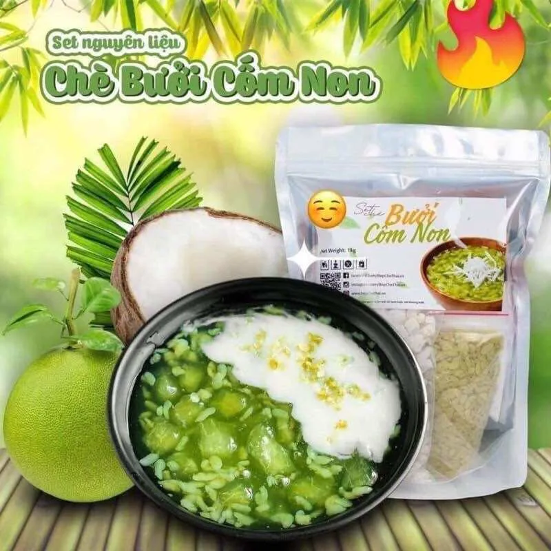 Set nguyên liệu nấu chè bưởi cốm non (15-10 chén)