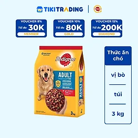 Đồ Ăn Cho Chó Vị Thịt Bò Và Rau Củ Pedigree (3Kg)