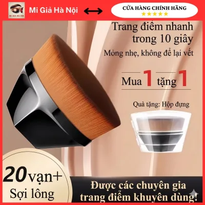 Cọ Trang Điểm Đánh Kem Nền Đầu Bằng Hình Lục Giác Cao Cấp - Cọ Nền Số 55 Lông Mềm Mịn Không Ăn Phấn ( Tặng Kèm Hộp )