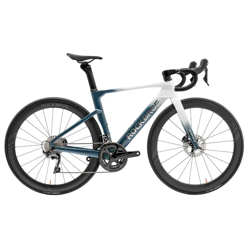RockBros | Xe Đạp Đường Phố Sợi Carbon Aerodynamic với Phanh Đĩa và Cổng Chuyển Đổi Điện Tử