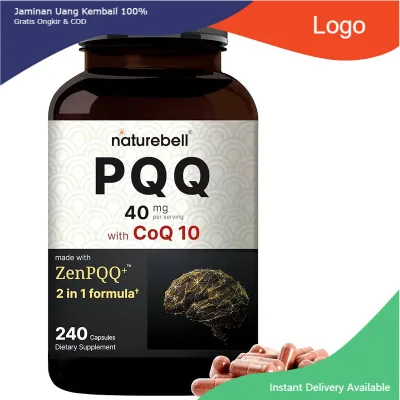 Thực phẩm bảo vệ sức khoe PQQ - Viên uống PQQ 40 Naturebell hỗ trợ chức năng tế bào não,tim mạch 240v USA