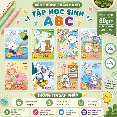 Combo 10 Quyển Tập Vở Học Sinh ABC 96 Trang Khổ A5 70/80gsm Đảm Bảo Không Lem