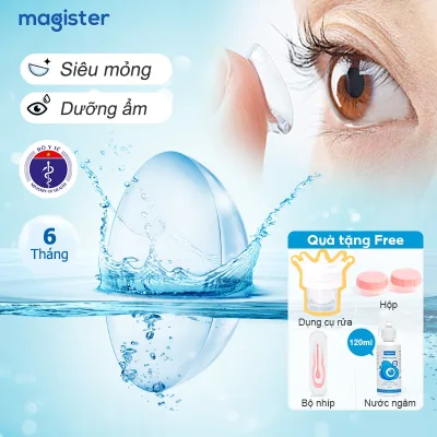 Magister Kính áp tròng 1-8 độ trong suốt lens cận 6 tháng 1cặp 12 giờ Không khô lens cận giãn tròng
