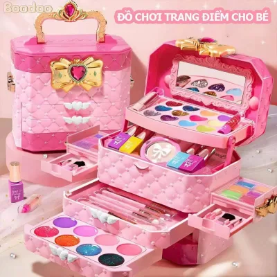 Đồ chơi bé gái BOODOO quà sinh nhật cho bé gái bộ trang điểm siêu xinh xắn an toàn cho làm da trẻ em
