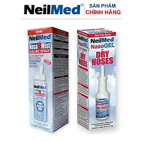 Combo Nasal WinterCare: Bộ Xịt Rửa Vệ Sinh và Làm Dịu Ẩm Mũi Xoang Mùa Đông NeilMed Spray & Moisture - SX Mỹ(1 chai xịt phun sương 75ml cho bé; 1 chai xịt hỗ trợ điều trị khô mũi, chảy máu cam)