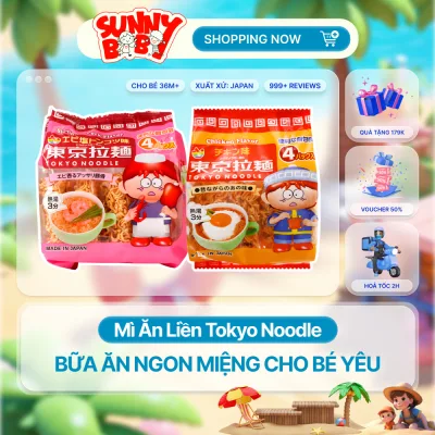 Mì Ăn Liền Tokyo Noodle Nhật Bản 120Gram cho bé ăn dặm