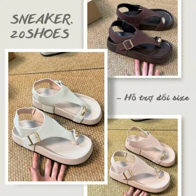 Sandal Nữ Xỏ Ngón, Dép Sandal Da Lộn Đế Xuồng Mềm Đầy Đủ Các Phối Màu II Mã N69