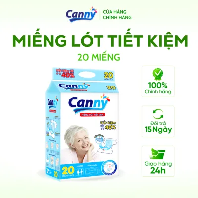 Miếng Lót Tiết Kiệm/ Lót Bổ Sung Canny - Mặc Cùng Tã Dán/Tã Quần Cho Người Lớn (20 miếng)
